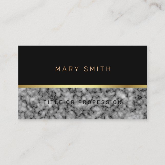 Luxury Elegant Marble Business Card (Front)