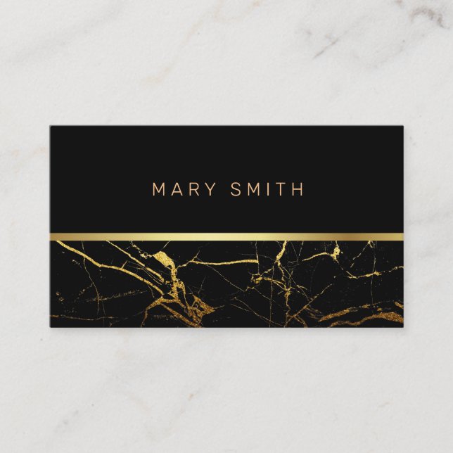 Luxury Elegant Marble Business Card (Front)