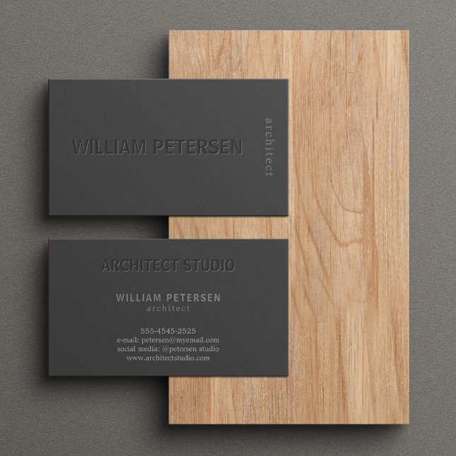 Luxury elegant matte black and grey professional business card (Creator Uploaded)