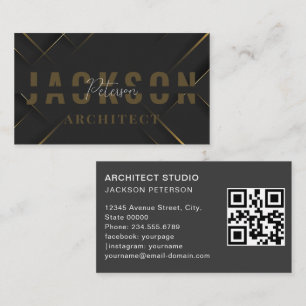 Luxury elegant matte black golden professional business card