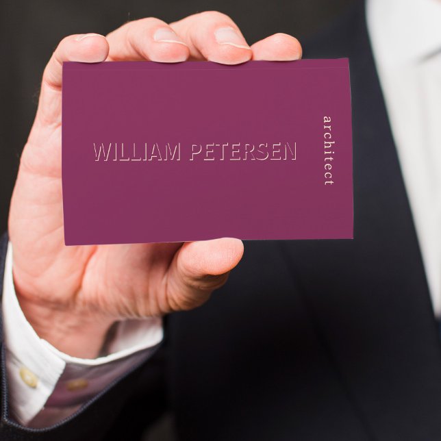 Luxury elegant matte burgundy cream professional business card (Creator Uploaded)