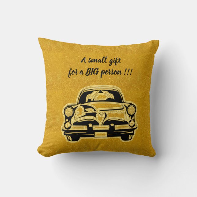 Luxury Elegant Modern Black Gold Car Cushion (Front)