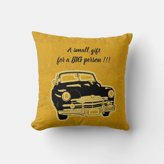 Luxury Elegant Modern Black Gold Car Cushion (Front)