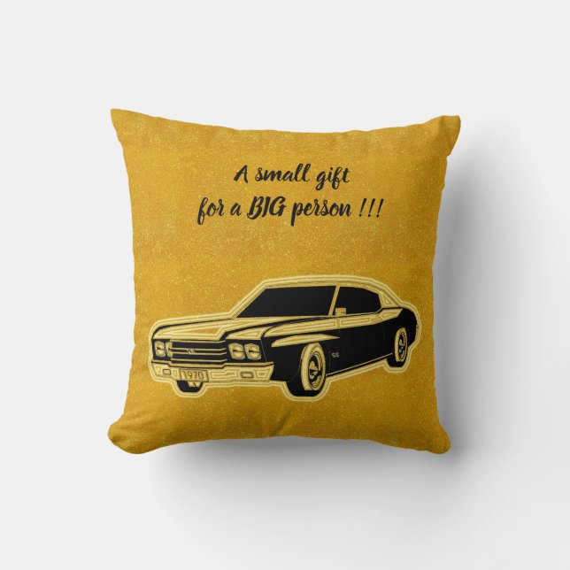 Luxury Elegant Modern Black Gold Car Cushion (Front)