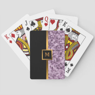 Luxury Elegant Modern Black Gold Marble Playing Cards