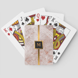 Luxury Elegant Modern Black Gold Marble Playing Cards