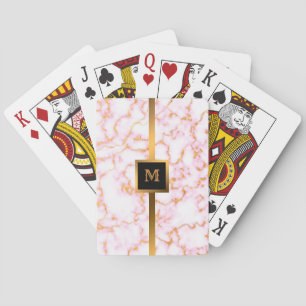 Luxury Elegant Modern Black Gold Marble Playing Cards