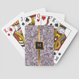 Luxury Elegant Modern Black Gold Marble Playing Cards