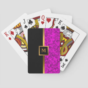 Luxury Elegant Modern Black Gold Marble Playing Cards