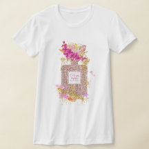 Luxury Elegant Pink Glitter Perfume  T-Shirt