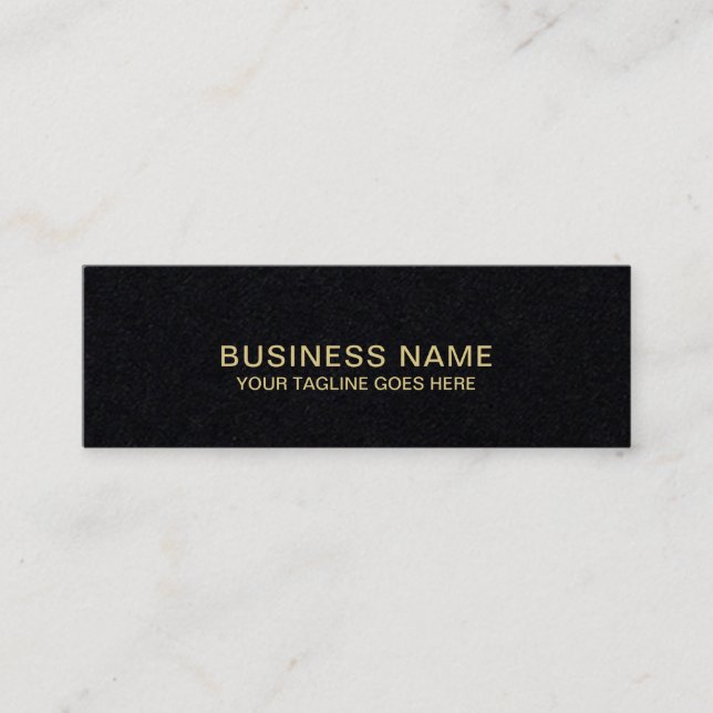 Luxury Elegant Plain Modern Premium Black Mini Business Card (Front)