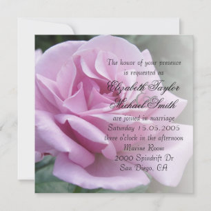 Luxury Elegant Purple Rose Wedding Invite