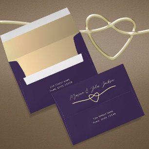 Luxury Elegant Purple Wedding Envelope
