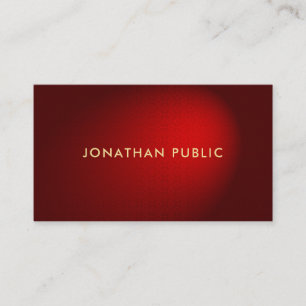 Luxury Elegant Red Damask Premium Pearl Finish Business Card