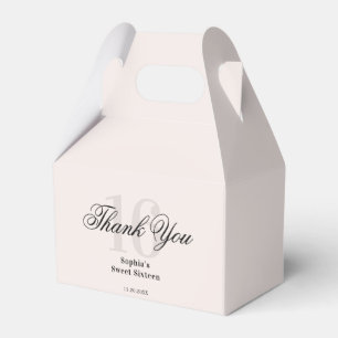 Luxury Elegant Script Pink Sweet 16 Favour Box