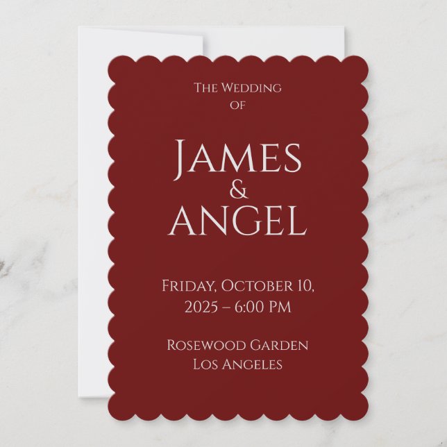 Luxury Elegant Wedding Invitation | Fully Editable (Front)