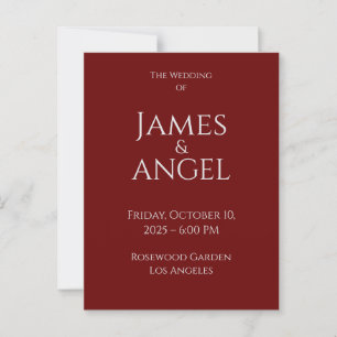 Luxury Elegant Wedding Invitation Fully Editable Postcard