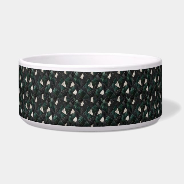 Luxury Emerald and Charcoal Black Marble Geometric (Front)