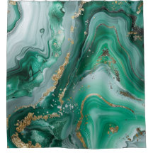 Luxury Emerald Green Agate Gold Glitter Marble