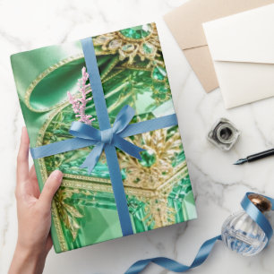 Luxury Emerald Green Christmas Gift Wrapping Paper