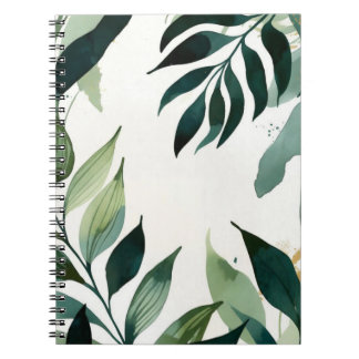 Luxury Emerald Green & Gold Botanical Notebook