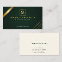 Luxury Emerald Green | Gold Executive Monogram
