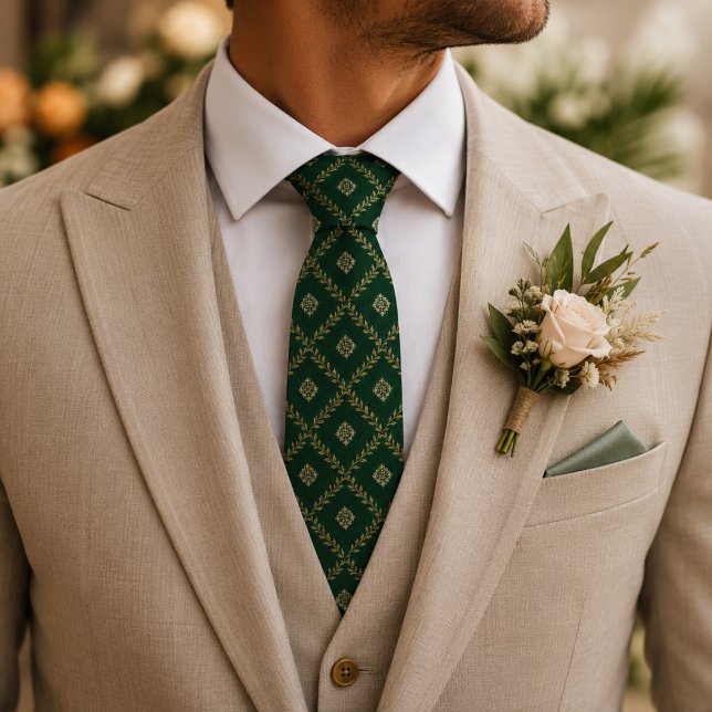 Luxury Emerald Green Jacquard Tie (Creator Uploaded)