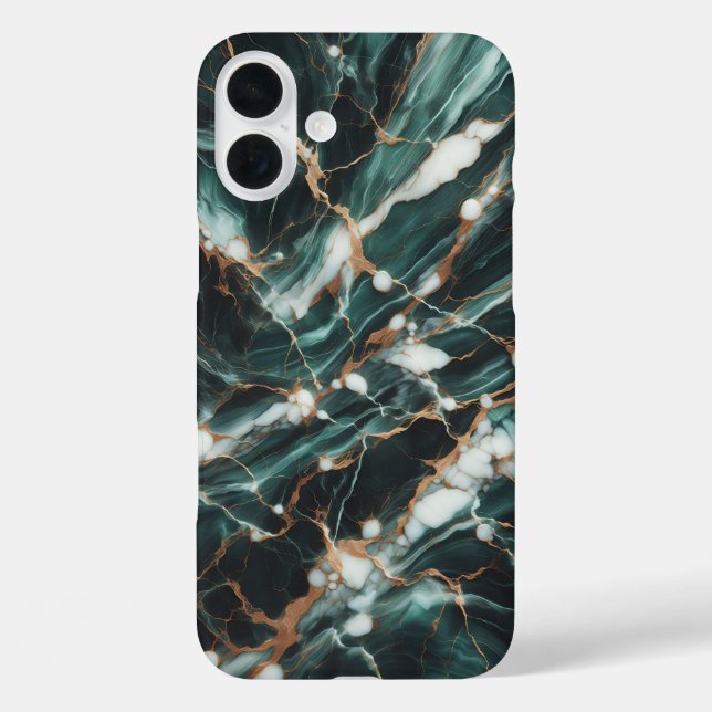 Luxury Emerald Green Marble Phone Case - Elegant  (Back)