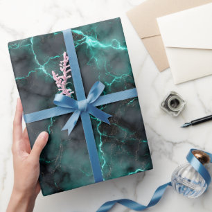 Luxury Emerald Green Marble Shine Abstract Pattern Wrapping Paper