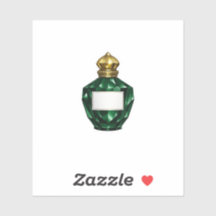Luxury Emerald Green Potion Bottle Sticker Elegant