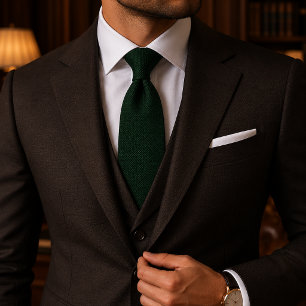 Luxury Emerald Green Textured Tie