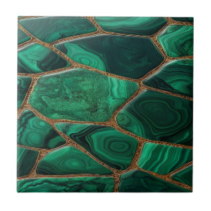 Luxury Emerald Malachite Green Marble Abstract Ceramic Tile