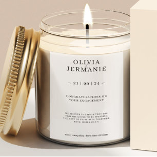 Luxury Engagement Candle Sticker Gift for Couples