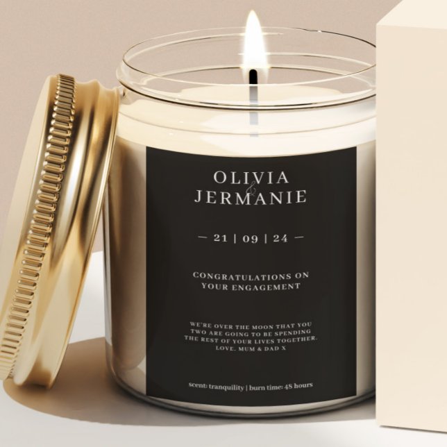 Luxury Engagement Candle Sticker Gift for Couples (Creator Uploaded)