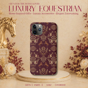 Luxury Equestrian Horse Print Personalized iPhone 11 Pro Case