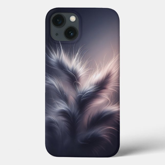 Luxury Ethereal Feather Phone Case - Glowing Soft  (Back)