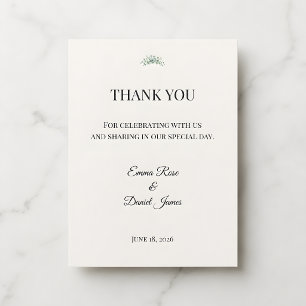 Luxury Eucalyptus Greenery Thank You Card
