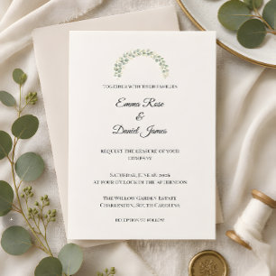 Luxury Eucalyptus Greenery Wedding Invitation