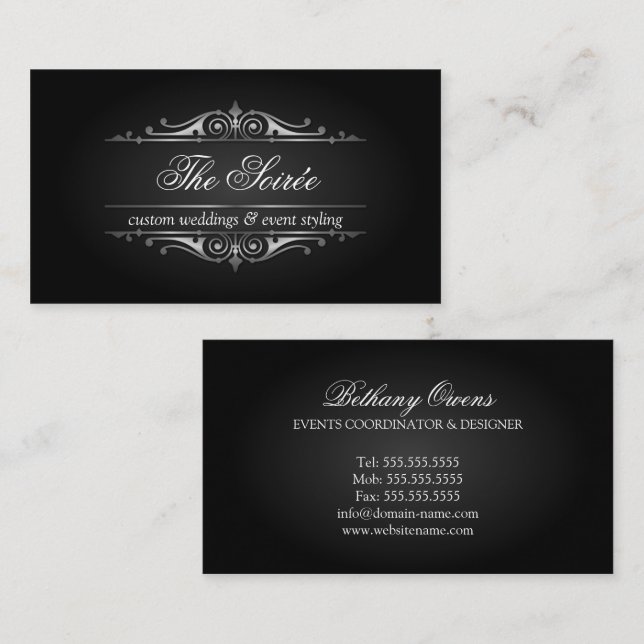 Luxury Event Planner Business Card (Front/Back)