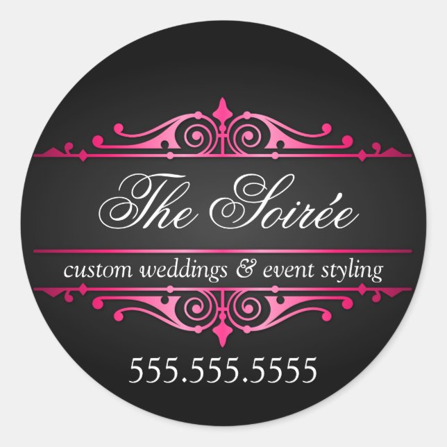 Luxury Event Planner Classic Round Sticker (Front)