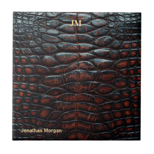 Luxury Executive Monogram Premium Leather  Ceramic Tile