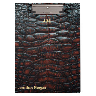 Luxury Executive Monogram Premium Leather  Clipboard