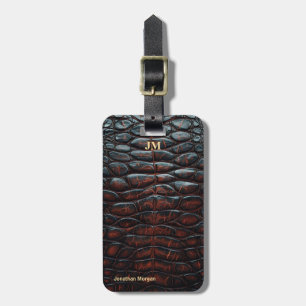 Luxury Executive Monogram Premium Leather Luggage Tag