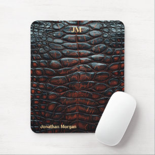 Luxury Executive Monogram Premium Leather  Mouse Pad