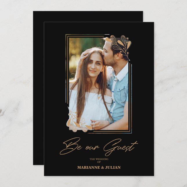 Luxury Fake Golden Branches Fancy Calligraphy (Front/Back)