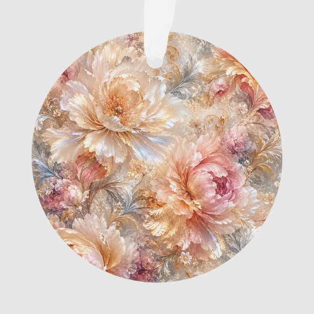 Luxury Fantasy Blooms Ornament (Front)