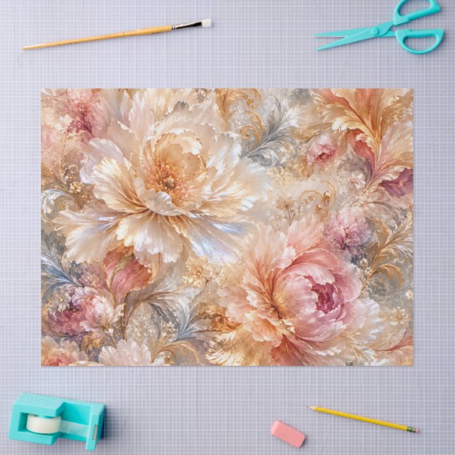 Luxury Fantasy Blooms Tissue Paper (Craft)