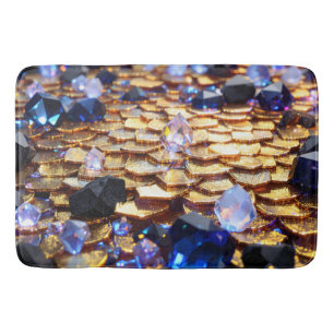 Luxury Fantasy Gemstone Abstract  Bath Mat