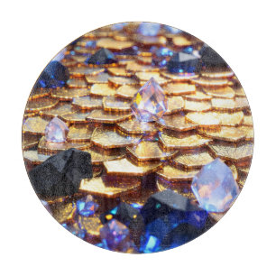 Luxury Fantasy Gemstone Abstract Cutting Board
