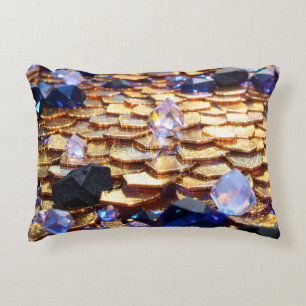 Luxury Fantasy Gemstone Abstract Decorative Cushion